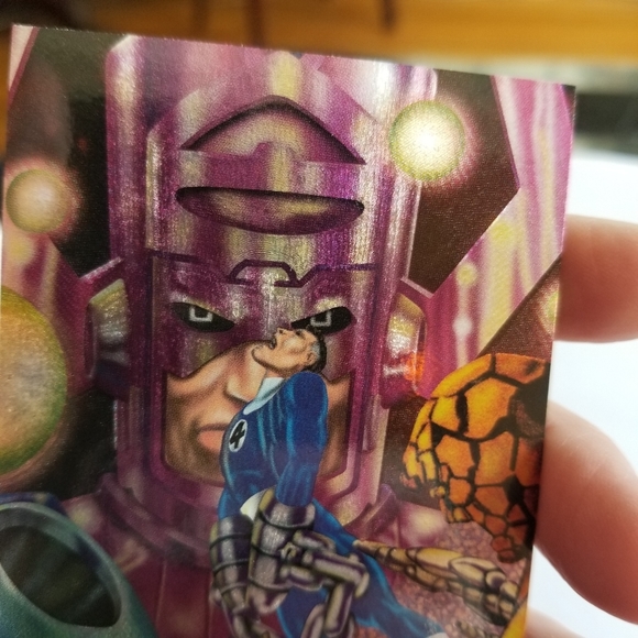 Vintage Marvel Metal trading card 1995 Fantastic Four Alternate M card #129 - Picture 9 of 13